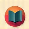 Abstract icon representing narrative design with an open book
